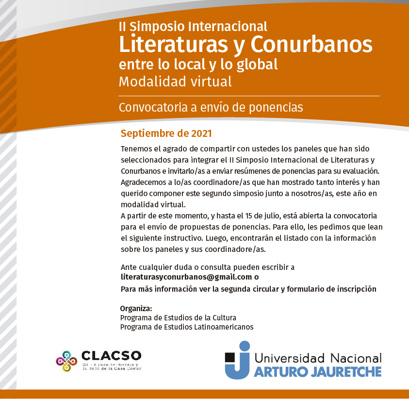 II Simposio Internacional Literaturas Y Conurbanos