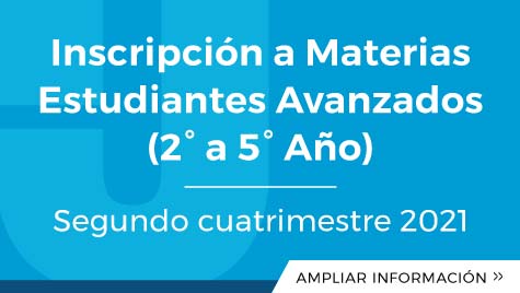 Inscripción A Materias Estudiantes Avanzados (2° A 5° Año) - Segundo Cuatrimestre 2021