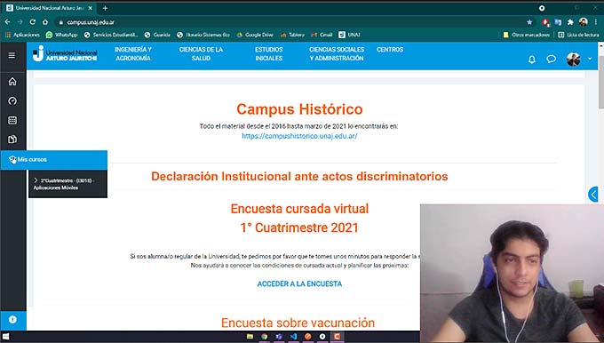 La UNAJ mantiene abierta sus aulas virtuales a los estudiantes Internacionales
