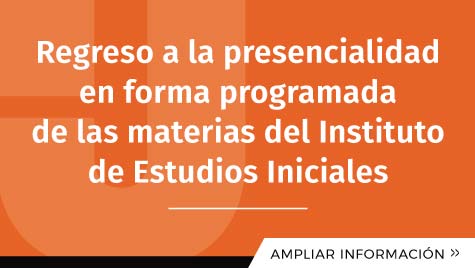 Regreso A La Presencialidad En Forma Programada De Las Materias Del Instituto De Estudios Iniciales