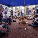La UNAJ Acompaña A Pueblos Indígenas En El Acampe Frente Al Congreso En Reclamo Por La Prórroga De La Ley 26.160