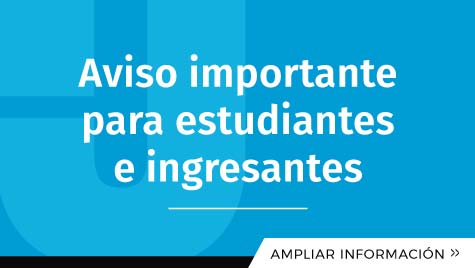 AVISO IMPORTANTE PARA ESTUDIANTES E INGRESANTES