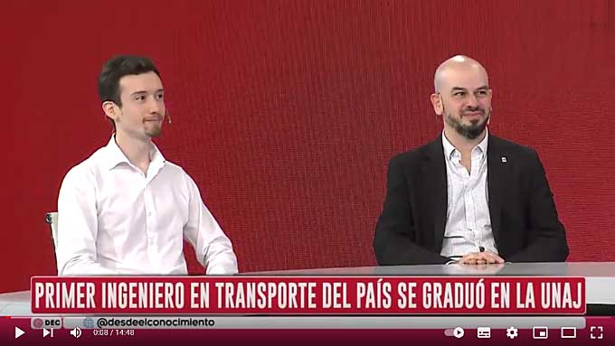 Entrevista Al Primer Ingeniero En Transporte Del País, Graduado En La UNAJ, En El Programa 