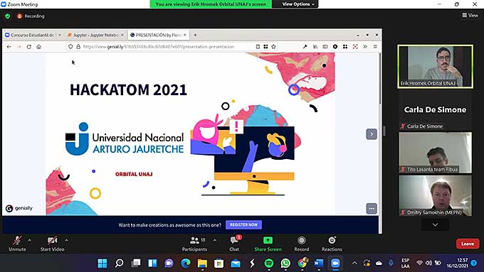 Hackathon RUSIA - Estudiantes de la UNAJ participaron de concurso internacional quedando entre los primeros lugares