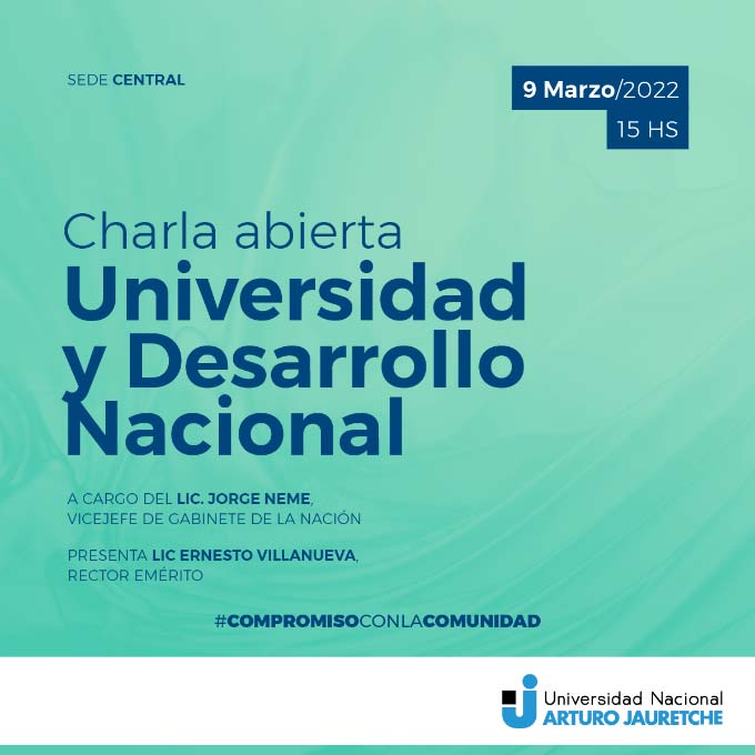 Charla abierta Universidad y Desarrollo Nacional