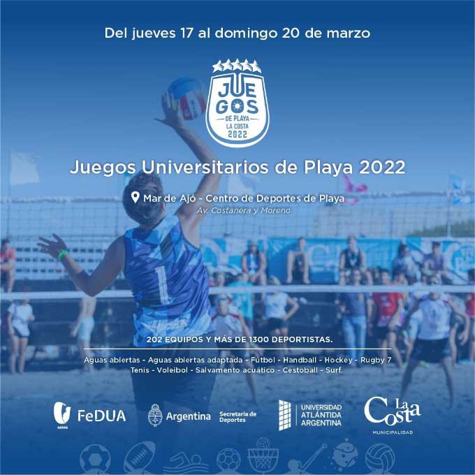 Estudiantes deportistas de la UNAJ participarán de los Juegos Universitarios de Playa