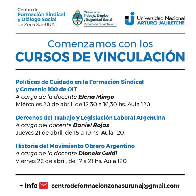 Comenzamos con los Cursos de Vinculación