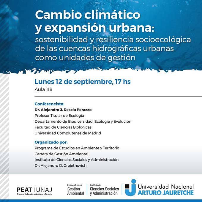 Conferencia sobre cambio climático y expansión urbana