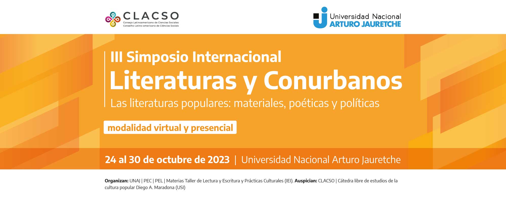 III Simposio Internacional Literaturas y Conurbanos | 24 al 30 de octubre de 2023