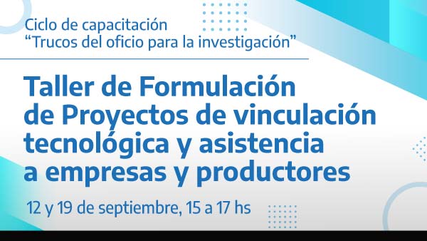 Taller De Formulación De Proyectos De Vinculación Tecnológica Y Asistencia A Empresas Y Productores