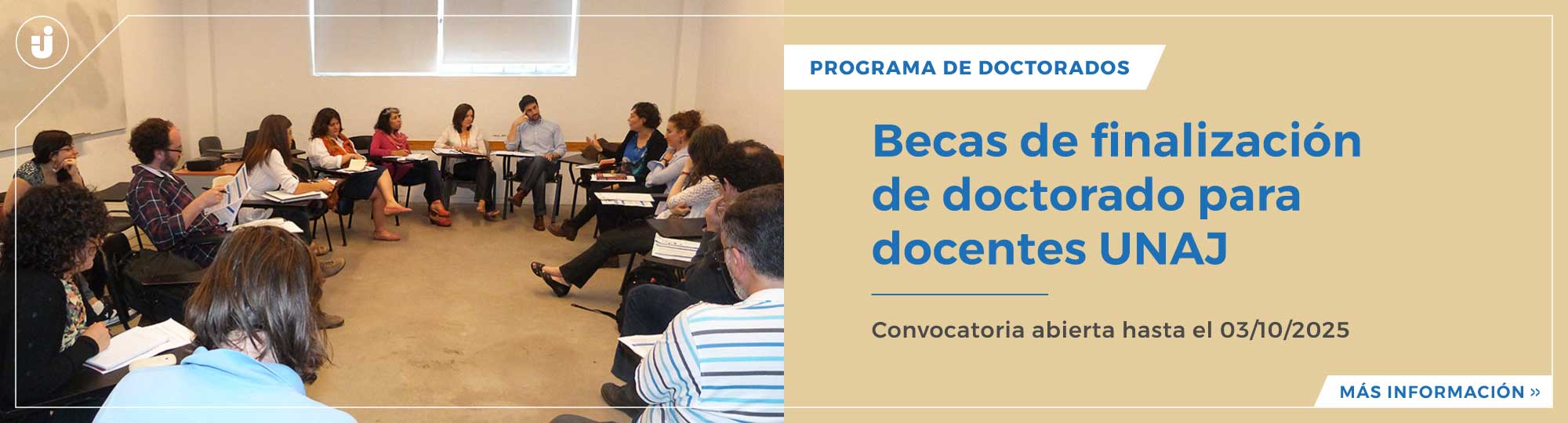 Becas de finalización de doctorado para docentes UNAJ | Convocatoria abierta hasta el 03/10/2025