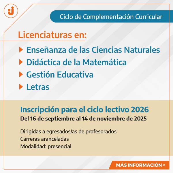 Ciclo de Complementación Curricular | Inscripción Del 16 de septiembre al 14 de noviembre de 2025